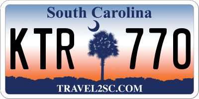 SC license plate KTR770