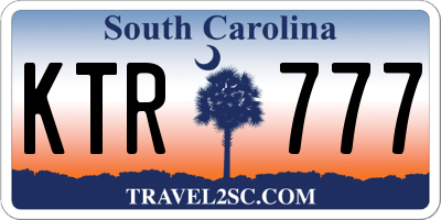 SC license plate KTR777