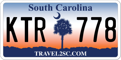 SC license plate KTR778