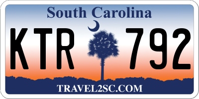 SC license plate KTR792