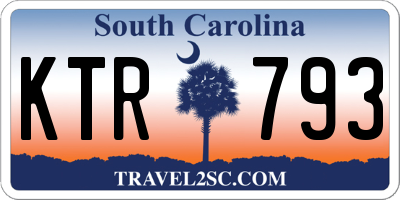 SC license plate KTR793