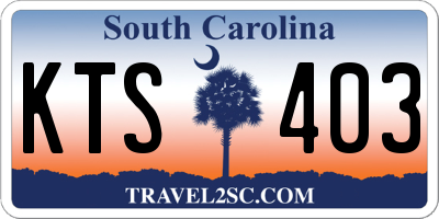 SC license plate KTS403
