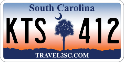 SC license plate KTS412