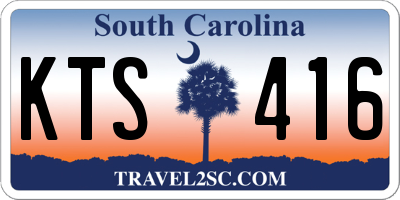 SC license plate KTS416