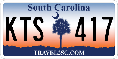 SC license plate KTS417