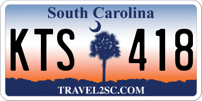 SC license plate KTS418