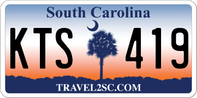 SC license plate KTS419