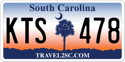 SC license plate KTS478