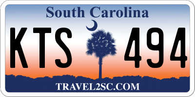 SC license plate KTS494