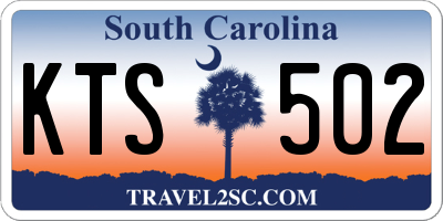 SC license plate KTS502