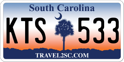 SC license plate KTS533