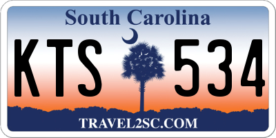 SC license plate KTS534