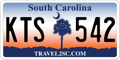 SC license plate KTS542