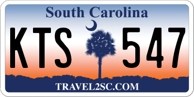 SC license plate KTS547
