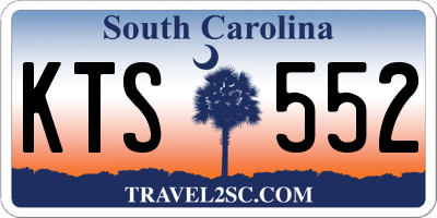 SC license plate KTS552