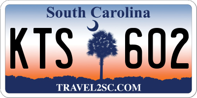 SC license plate KTS602