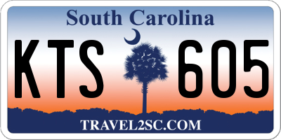 SC license plate KTS605