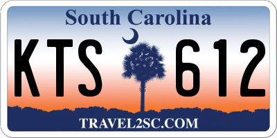 SC license plate KTS612