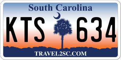 SC license plate KTS634
