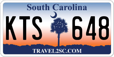 SC license plate KTS648