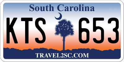 SC license plate KTS653