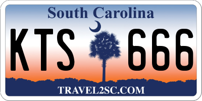 SC license plate KTS666