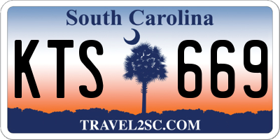 SC license plate KTS669