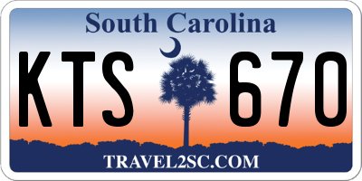 SC license plate KTS670