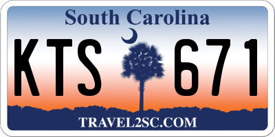SC license plate KTS671