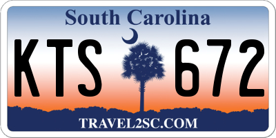 SC license plate KTS672