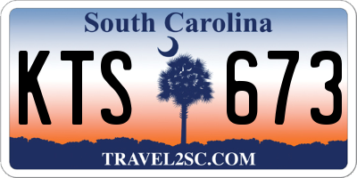 SC license plate KTS673