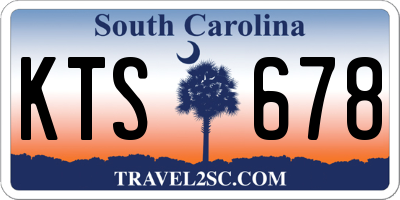 SC license plate KTS678