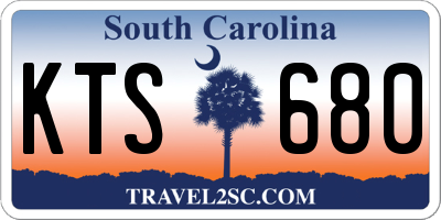 SC license plate KTS680