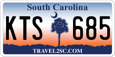 SC license plate KTS685