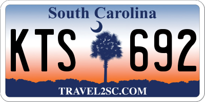 SC license plate KTS692