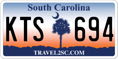 SC license plate KTS694