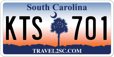 SC license plate KTS701