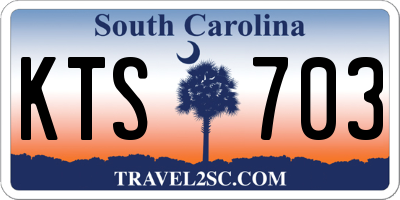 SC license plate KTS703