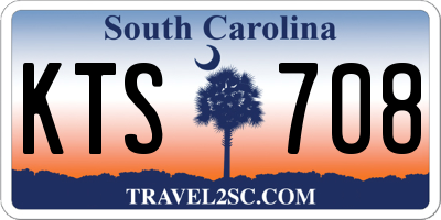 SC license plate KTS708
