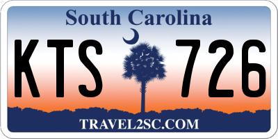 SC license plate KTS726