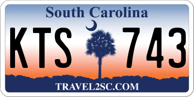 SC license plate KTS743