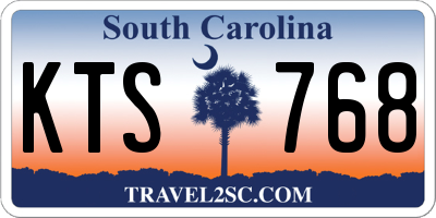 SC license plate KTS768