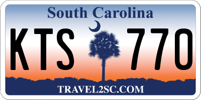 SC license plate KTS770