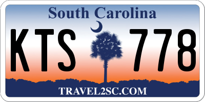 SC license plate KTS778