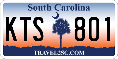 SC license plate KTS801