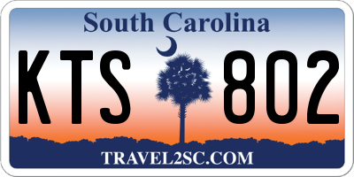 SC license plate KTS802