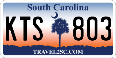 SC license plate KTS803