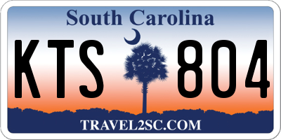 SC license plate KTS804
