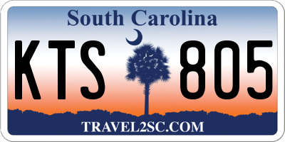 SC license plate KTS805