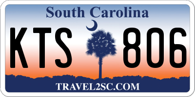 SC license plate KTS806